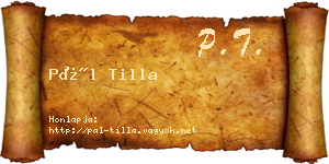 Pál Tilla névjegykártya